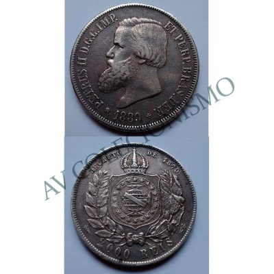 MPR 659 - Moeda 2000 réis - Prata - 1889 - SOB