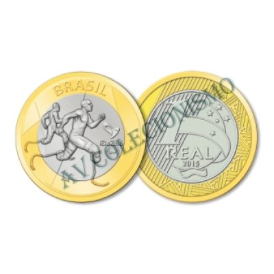 MRS 601 - Moeda 1 Real - Jogos Olímpicos - Rio2016 - Atletismo-Paralimpico -  2015 - FC