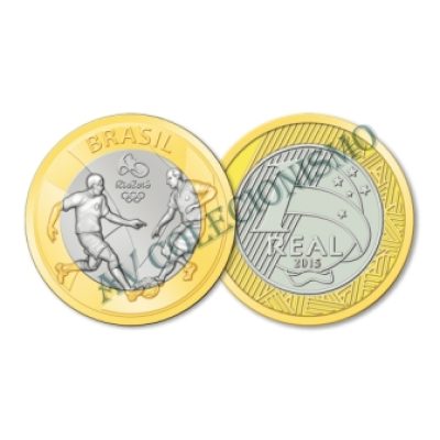 MRS 599 - Moeda 1 Real - Jogos Olímpicos - Rio2016 - Futebol -  2015 - FC