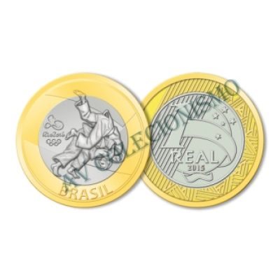 MRS 602 - Moeda 1 Real - Jogos Olímpicos - Rio2016 - Judo -  2015 - FC